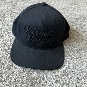 Black spiritual gangster snap back hat